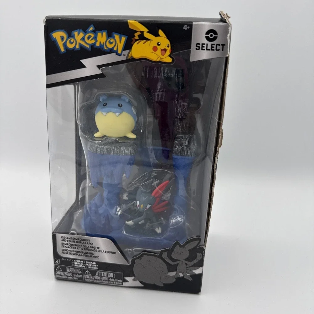 Pokemon Select Ice Cave Environment Pack Spheal Sneasel Figure Series 7 In‎ Hand
